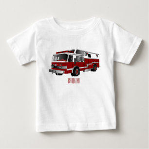 Belysning av tecknad för brandmotor t shirt