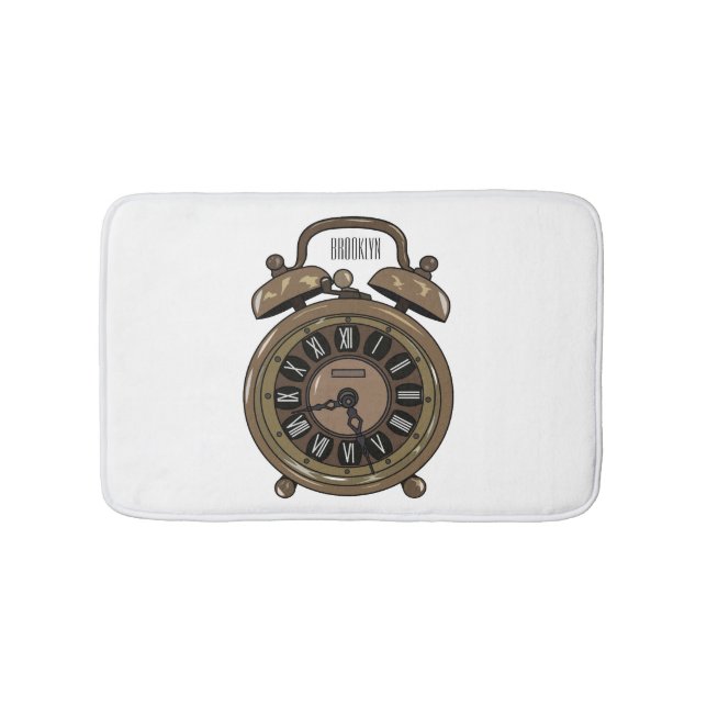 Belysning av tecknad för larmklockan badrumsmatta (Framsidan)