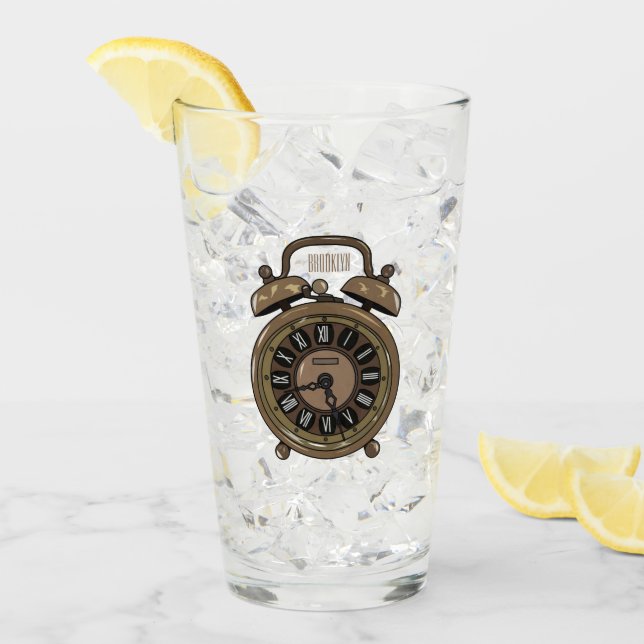 Belysning av tecknad för larmklockan glaskopp (Framsida Ice)