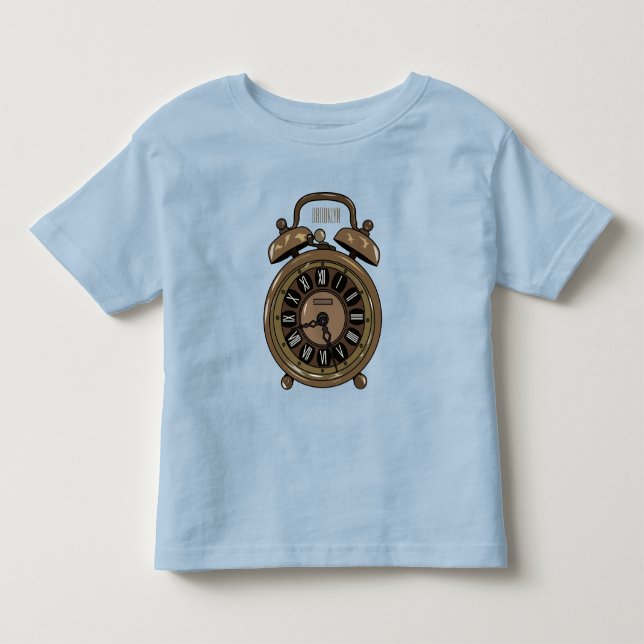 Belysning av tecknad för larmklockan t shirt (Framsida)