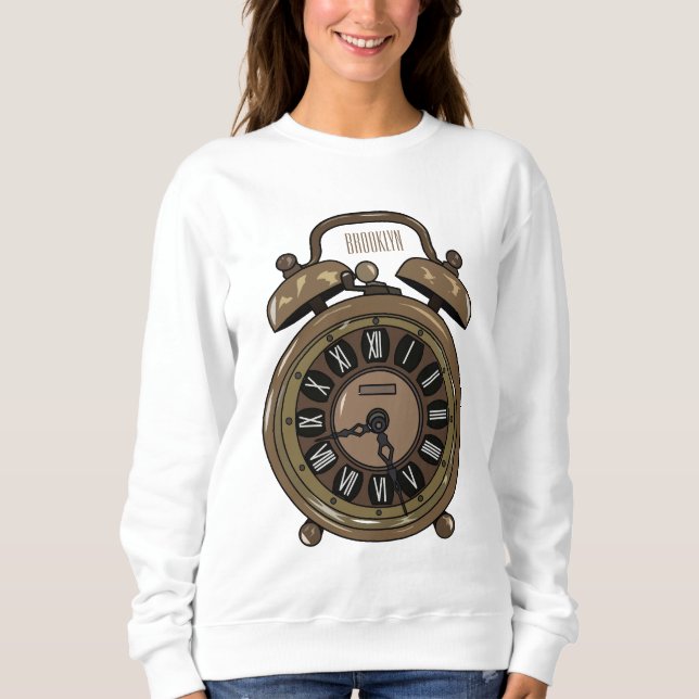 Belysning av tecknad för larmklockan t shirt (Framsida)