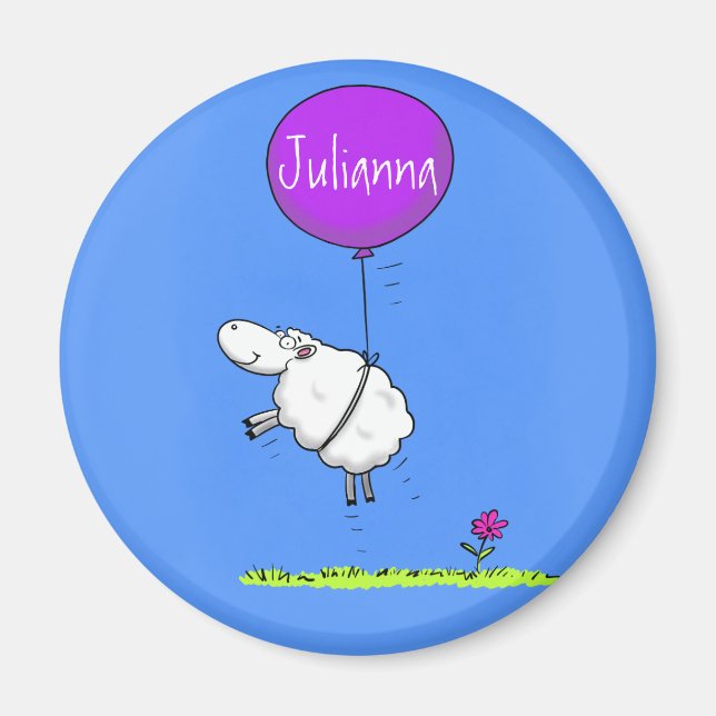 Belysning av tecknad humor för kutym fårballong magnet (Framsidan)