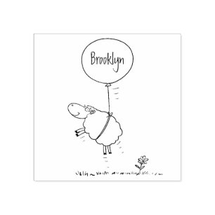 Belysning av tecknad humor för kutym fårballong stämpel