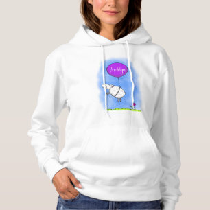 Belysning av tecknad humor för kutym fårballong t shirt