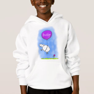 Belysning av tecknad humor för kutym fårballong t shirt