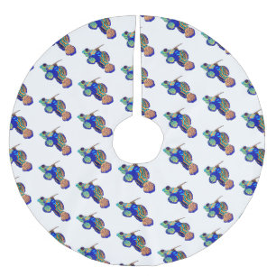 Belysning av tecknad julgransmatta borstad polyester