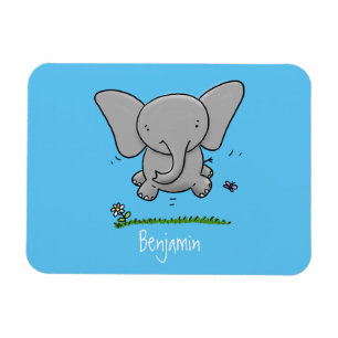 Belysning av tecknaden av den akuta elefanten från magnet
