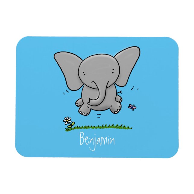Belysning av tecknaden av den akuta elefanten från magnet (Horisontell)