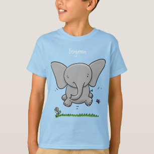 Belysning av tecknaden av den akuta elefanten från t shirt