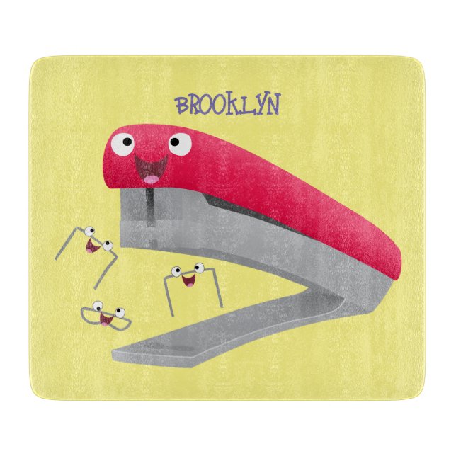 Belysning av tecknaden Cute Red lycklig stapler (Framsidan)