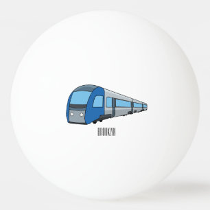 Belysning av tecknaden Electric tåg Pingisboll