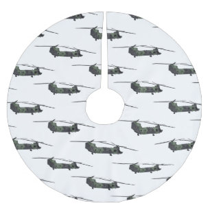 Belysning av tecknaden för Chinook-arméhelikopter Julgransmatta Borstad Polyester
