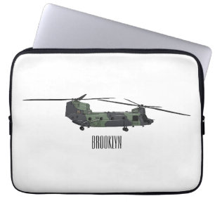 Belysning av tecknaden för Chinook-arméhelikopter Laptop Fodral