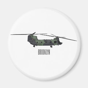 Belysning av tecknaden för Chinook-arméhelikopter Magnet