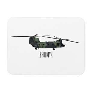 Belysning av tecknaden för Chinook-arméhelikopter Magnet