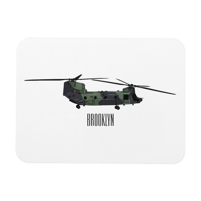 Belysning av tecknaden för Chinook-arméhelikopter Magnet (Horisontell)
