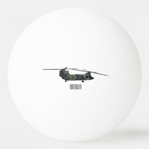 Belysning av tecknaden för Chinook-arméhelikopter Pingisboll