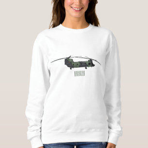 Belysning av tecknaden för Chinook-arméhelikopter T Shirt