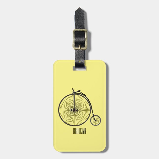 Belysning av tecknaden för höghjulscykeln bagagebricka (Vertikal Framsida)