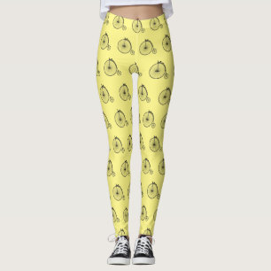 Belysning av tecknaden för höghjulscykeln leggings