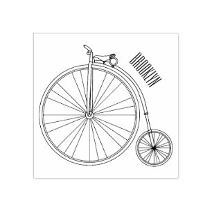 Belysning av tecknaden för höghjulscykeln stämpel