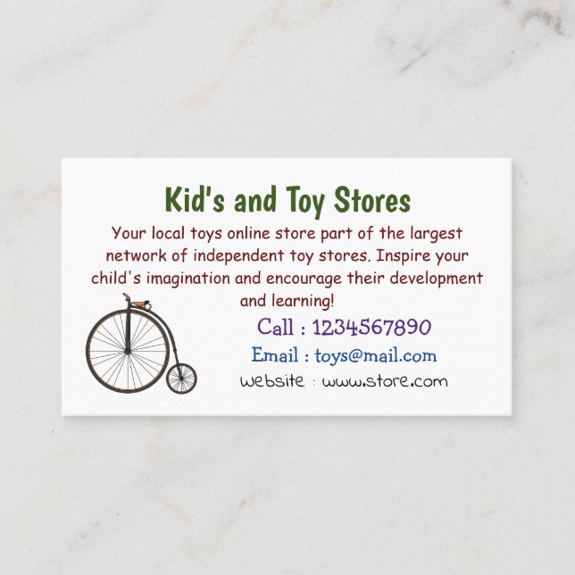 Belysning av tecknaden för höghjulscykeln visitkort (Framsida)