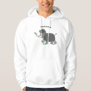 Belysning av tecknaden för ludd i rött hoodie