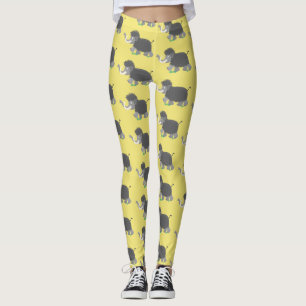 Belysning av tecknaden för ludd i rött leggings
