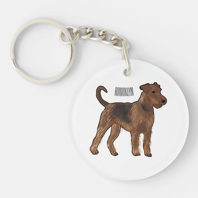 Belysning av tecknaden för marin hund i Airedale (Framsidan)