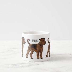 Belysning av tecknaden för marin hund i Airedale Espressomugg