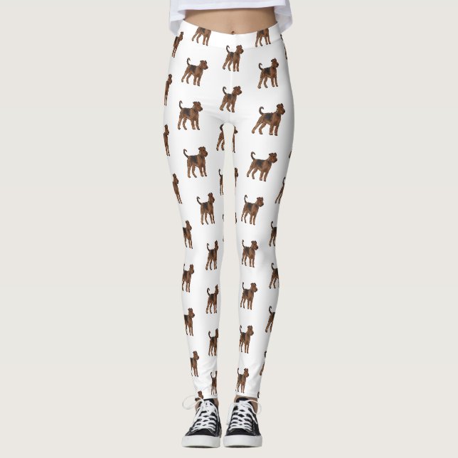 Belysning av tecknaden för marin hund i Airedale Leggings (Framsida)
