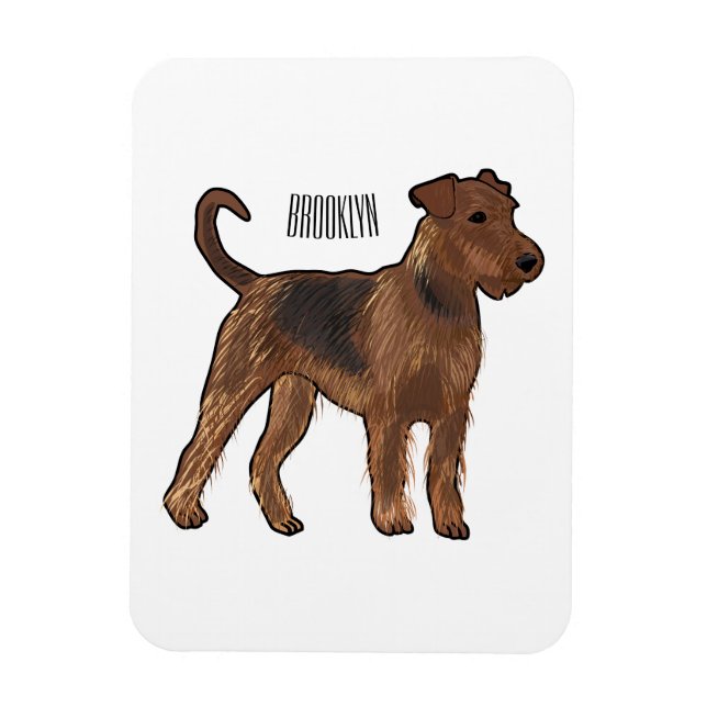 Belysning av tecknaden för marin hund i Airedale Magnet (Vertikal)