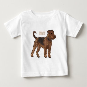 Belysning av tecknaden för marin hund i Airedale T Shirt