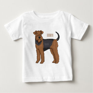 Belysning av tecknaden för marin hund i Airedale T Shirt