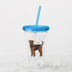 Belysning av tecknaden för marin hund i Airedale Take Away Mugg