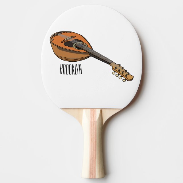 Belysning av tecknaden Mandolin Pingisracket (Framsidan)
