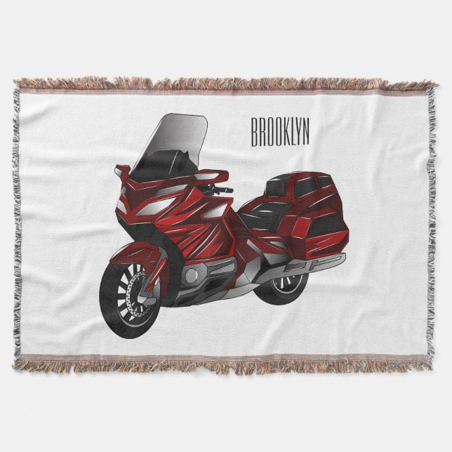 Belysning av tecknaden på motorcykel filt (Framsidan)