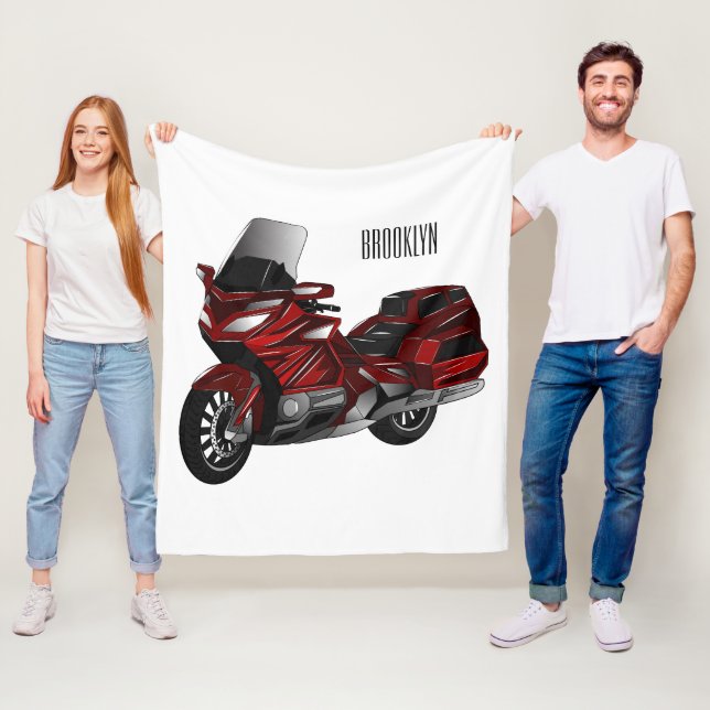 Belysning av tecknaden på motorcykel fleecefilt (På plats)