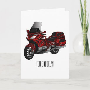 Belysning av tecknaden på motorcykel kort