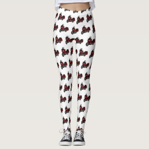 Belysning av tecknaden på motorcykel leggings