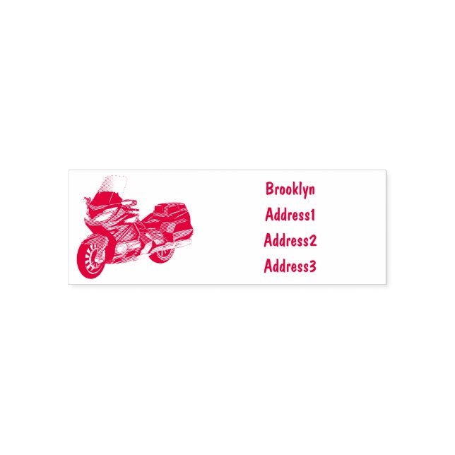 Belysning av tecknaden på motorcykel självfärgande stämpel (Design)
