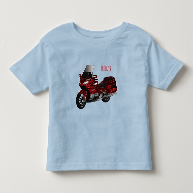Belysning av tecknaden på motorcykel t shirt (Framsida)