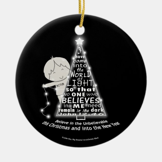 Belysning av Träd Julgransprydnad Keramik (Framsidan)