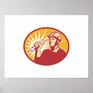 Belysning för elnätsarbetare poster