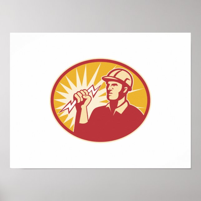 Belysning för elnätsarbetare poster (Framsidan)