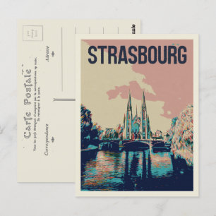 Belysning för Frankrike från Strasbourgs St Paul C Vykort