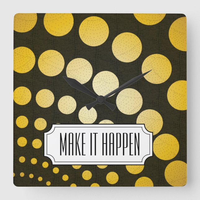 Belysning Fyrkantig Klocka (Framsida)