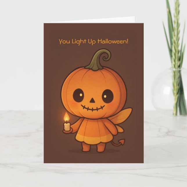 Belysning Halloween Helgkort (Framsida)