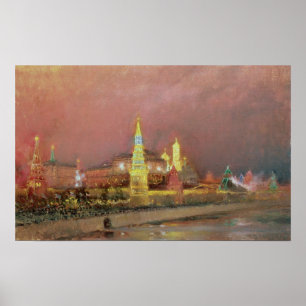 Belysning i Kreml 1896 Poster