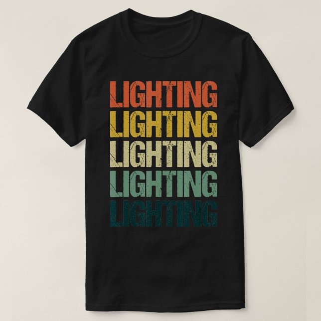 Belysning Ingenjör Electrical Ljus Worker Electri T Shirt (Design framsida)